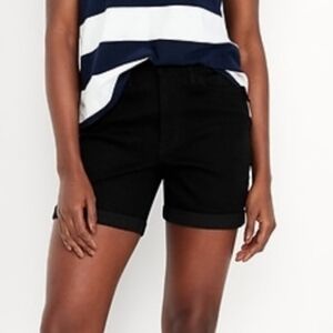 High Waist WOW Black Jean Shorts